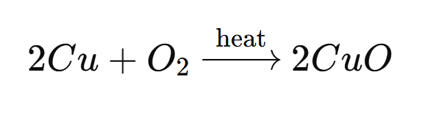 copper is heated